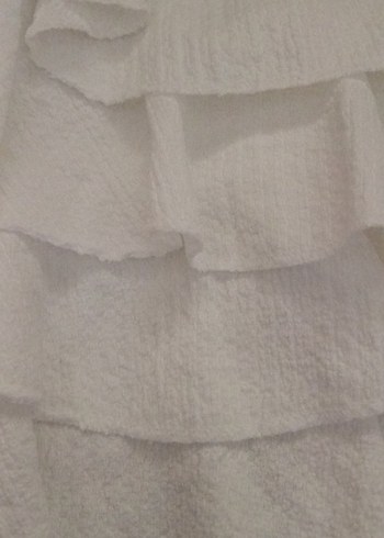 Beyaz Volanlı Mini Etek - Görsel 6