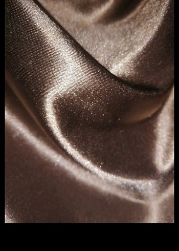 Bej Parlak Uzun Drapeli Straplez Abiye Elbise - Görsel 6