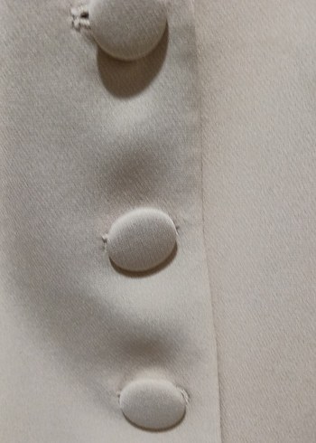 Bej Düğmeli Kadın Yelek - Görsel 3