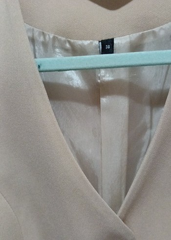 Bej Düğmeli Kadın Yelek - Görsel 4