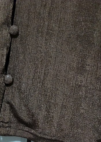 Düğmeli Kahverengi Kadın kısa kol gömlek - Görsel 6