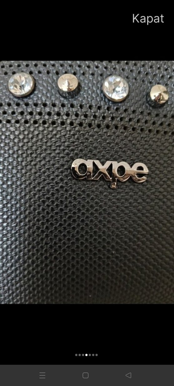 Siyah Deri Tokalı Gotik Kadın Çanta - Görsel 3
