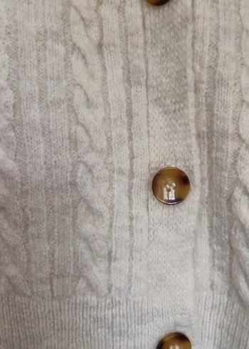 krem Örgü Kadın Kolsuz yelek - Görsel 2