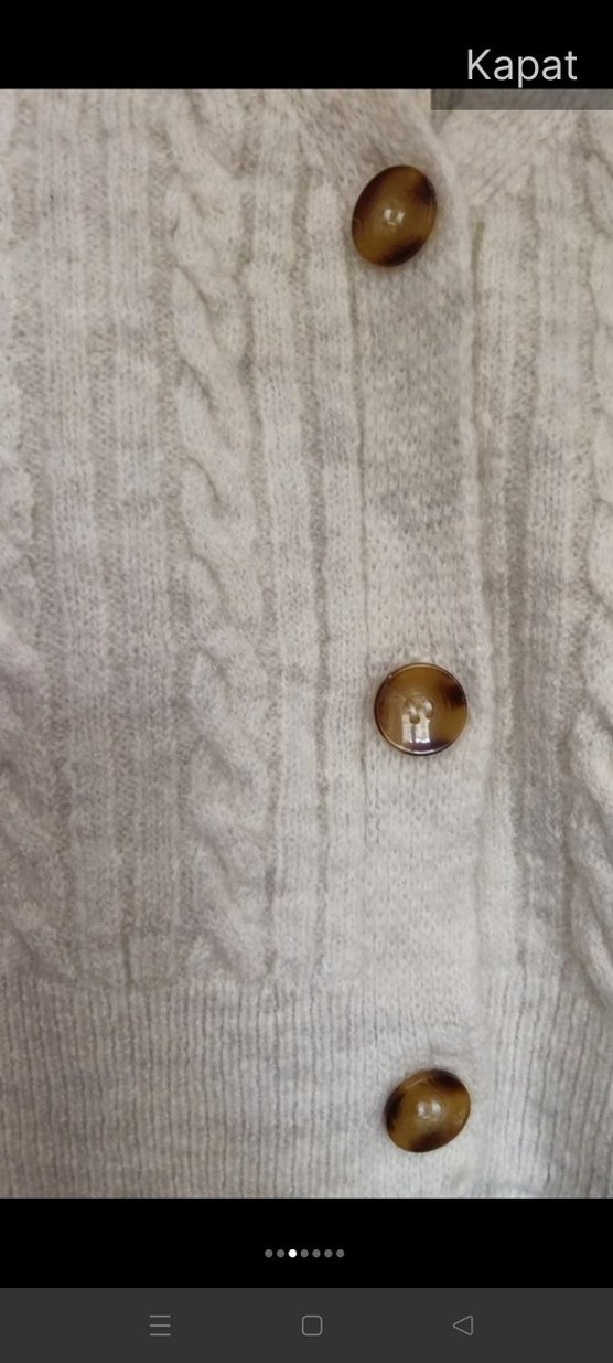 krem Örgü Kadın Kolsuz yelek - Görsel 2