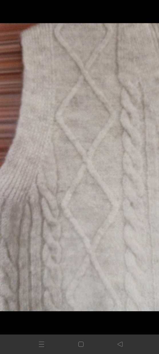 krem Örgü Kadın Kolsuz yelek - Görsel 5