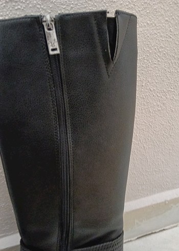 Kadın siyah Tokalı fabrika marka çizme - Görsel 4