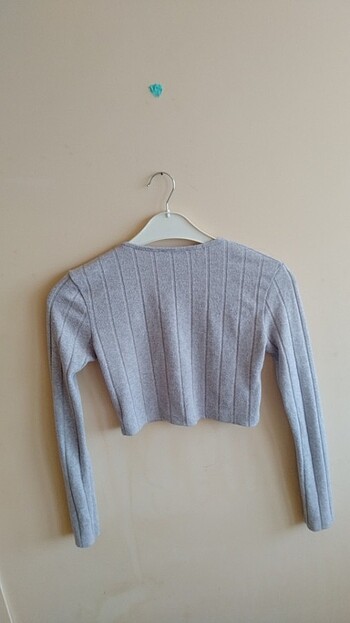 m Beden gri Renk Uzun kollu crop