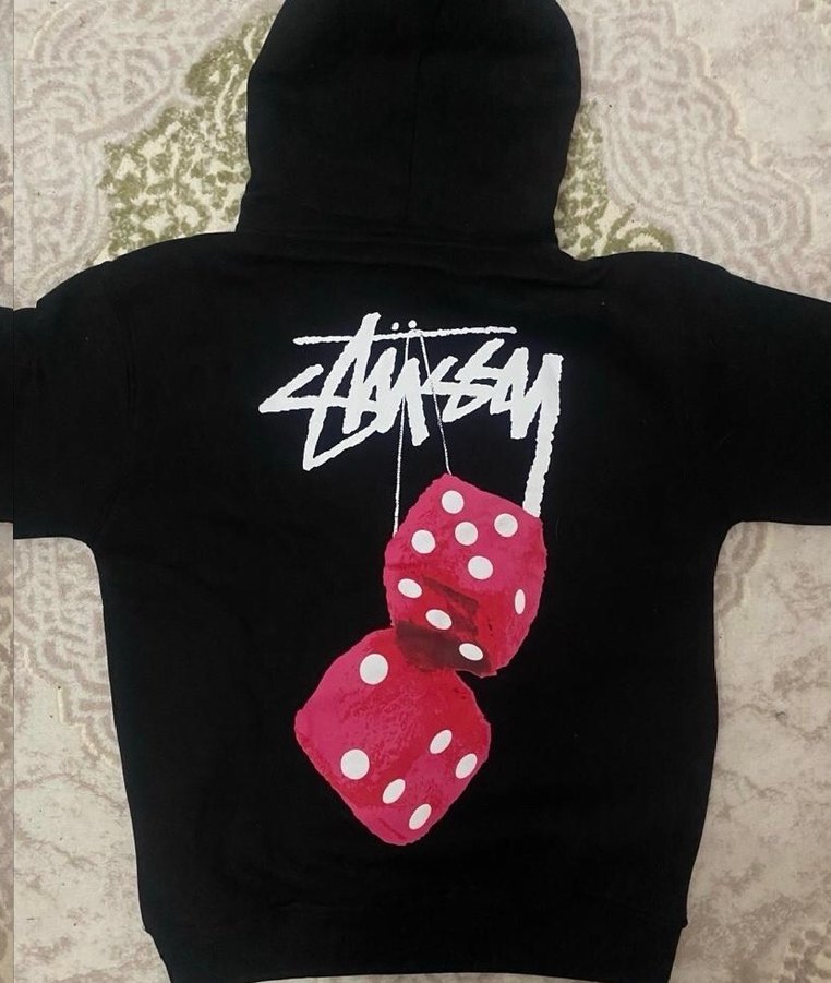 Siyah Kapüşonlu Stüssy Sweatshirt - Görsel 2