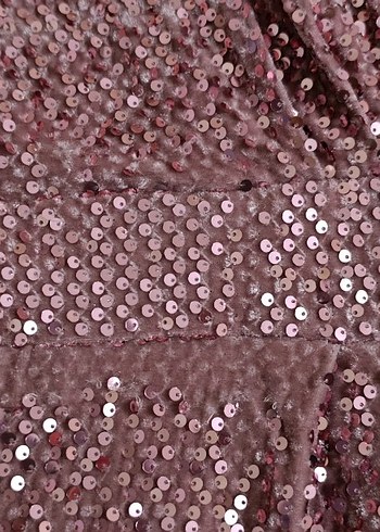 Pembe Parlak Uzun Abiye Elbise - Görsel 6