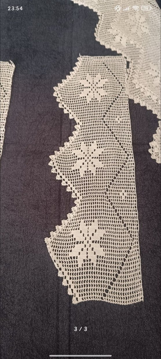 Beyaz Dantel El İşi Örgü Şerit - Görsel 3