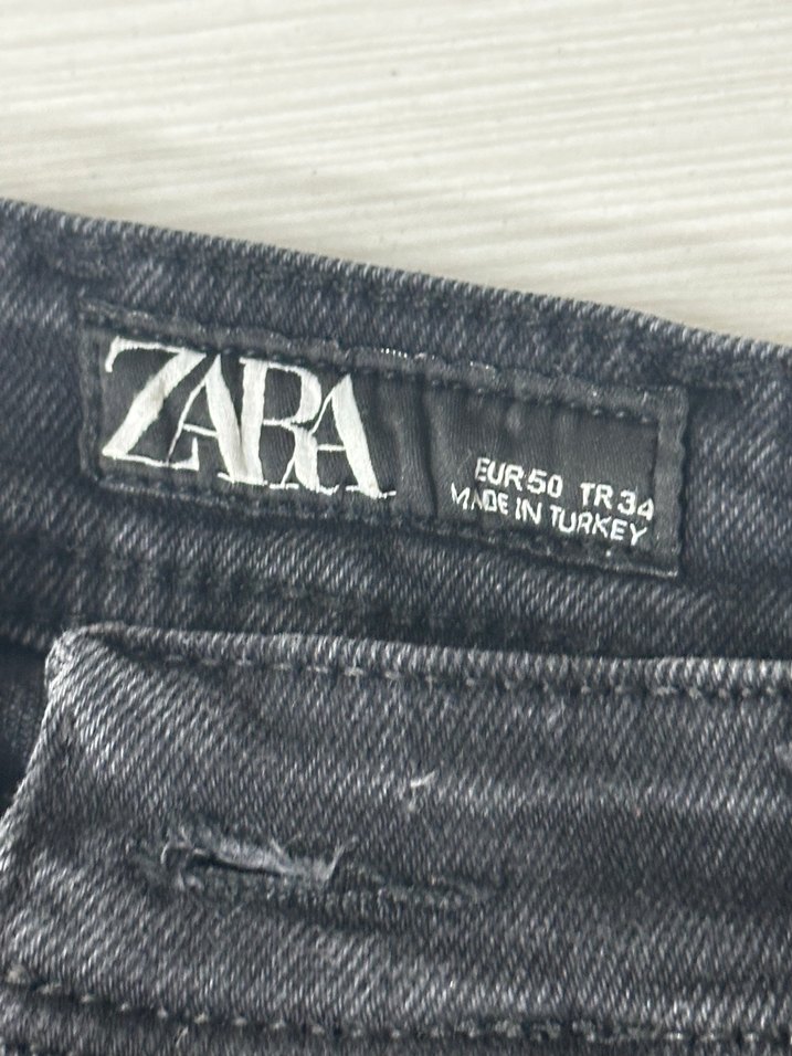 Düğmeli Siyah Erkek Denim Pantolon - Görsel 2