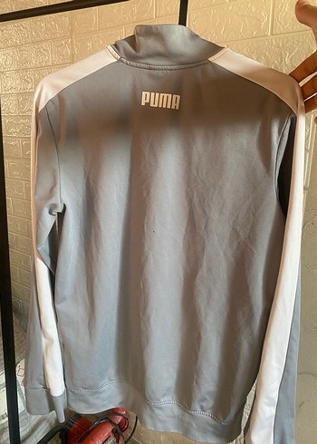 Gri Fermuarlı Puma hırka - Görsel 2