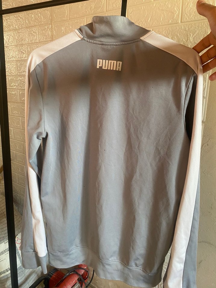 Gri Fermuarlı Puma hırka - Görsel 2