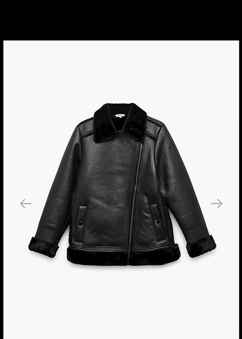 Siyah Deri Kürklü Kadın Ceket - Görsel 3