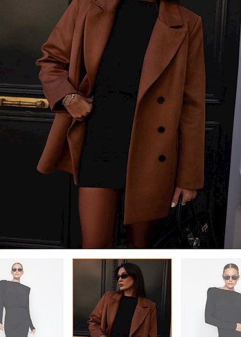 Siyah Deri Mini Elbise, Uzun Kollu, Kemerli - Görsel 9