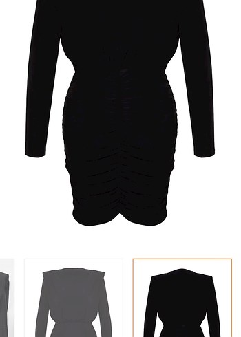 Siyah Deri Mini Elbise, Uzun Kollu, Kemerli - Görsel 7