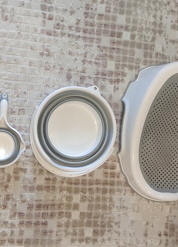 Silikon Fileli Bebek Yıkama Küveti+Su Kovası+Koçero
