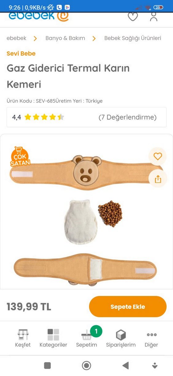 Gri Desenli Babynest, Kafa minderi ve Kolik kemeri - Görsel 3