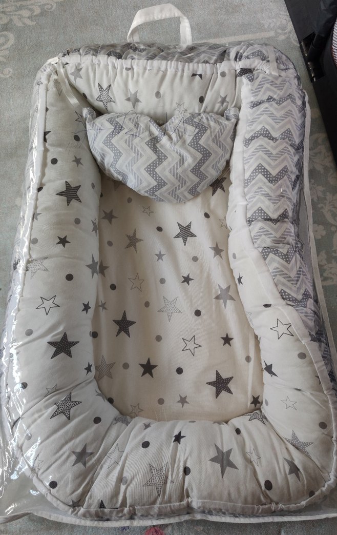 Gri Desenli Babynest, Kafa minderi ve Kolik kemeri - Görsel 5