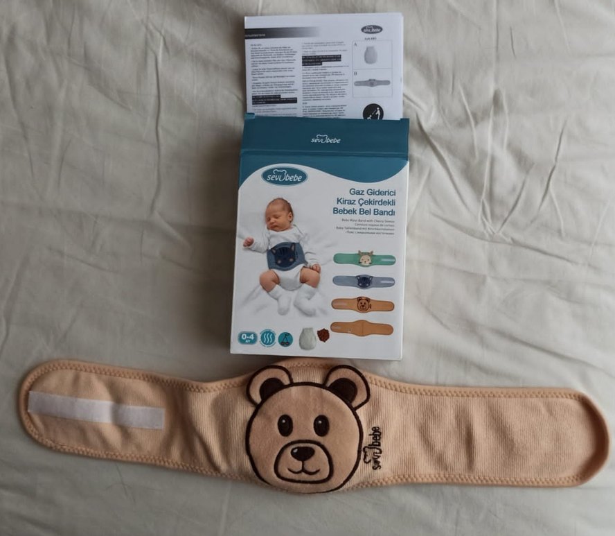 Gri Desenli Babynest, Kafa minderi ve Kolik kemeri - Görsel 4