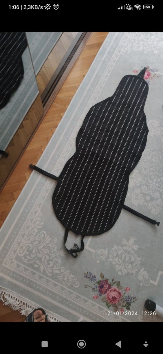 Siyah Kırcilli 2 adet Oto kılıf lı - Görsel 3