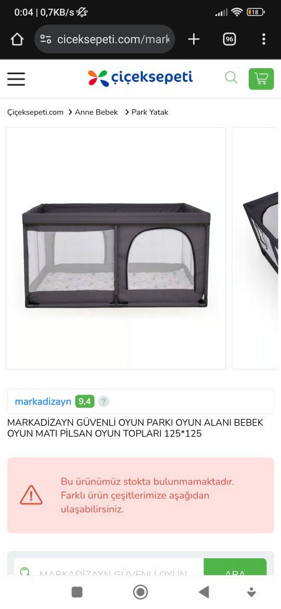 Lacivert Bebek Oyun Parkı 125x125 - Görsel 2
