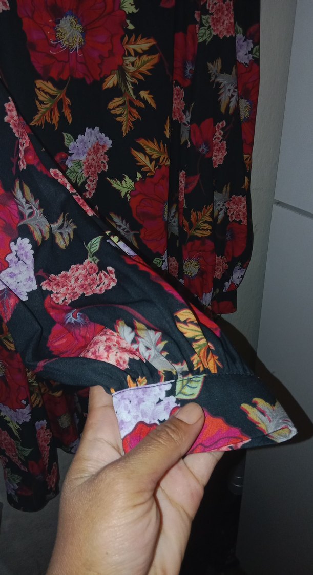 Çiçek Desenli Bohem Midi Elbise - Görsel 3