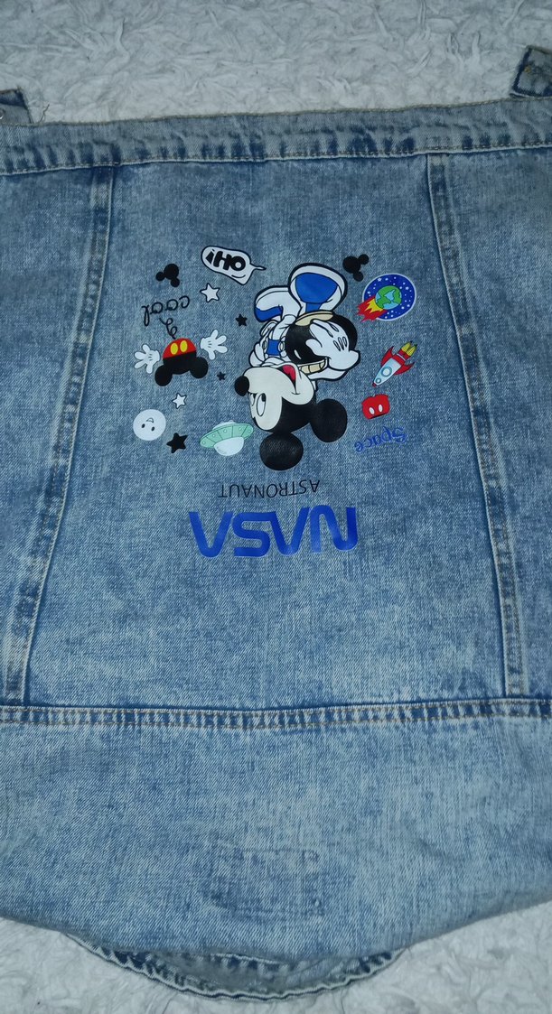 Düğmeli Mavi Kadın Kot Ceket - Görsel 4