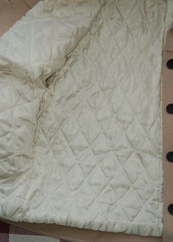 Bej Düğmeli Midi Kadın Kaban - Görsel 4