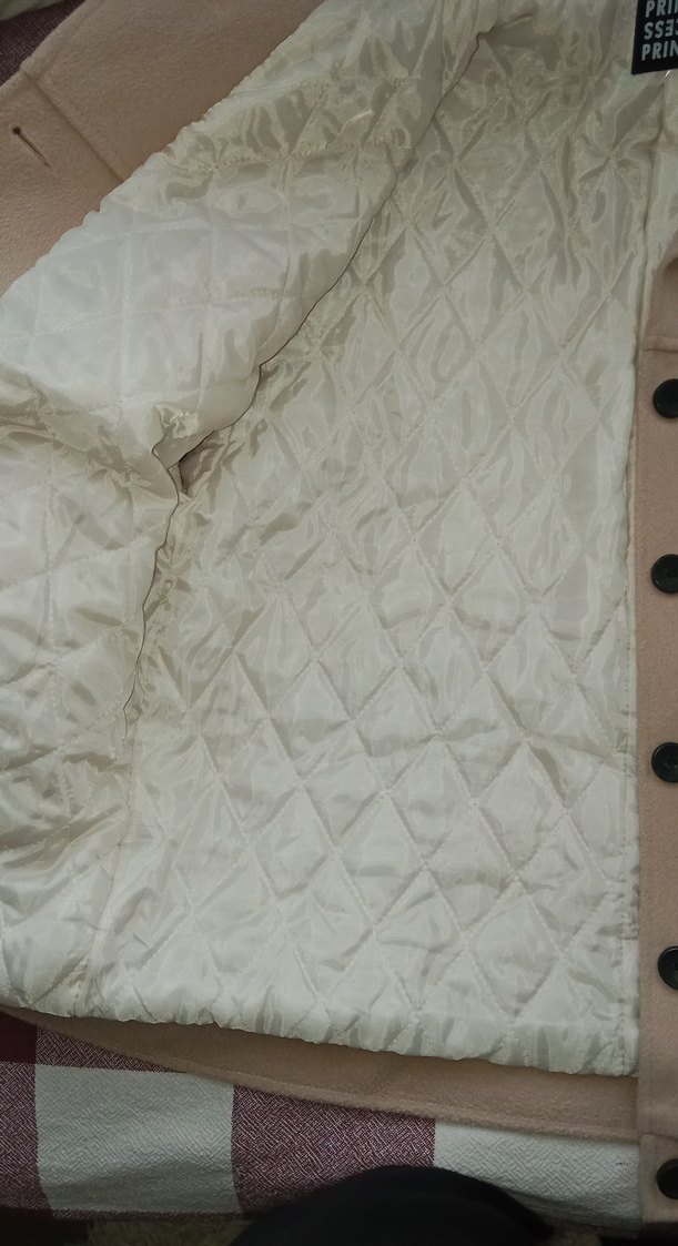 Bej Düğmeli Midi Kadın Kaban - Görsel 4