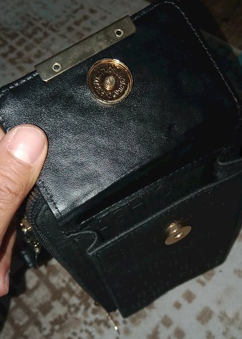 Siyah Deri Kadın Çapraz Çanta - Görsel 3