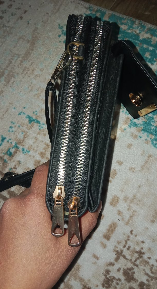 Siyah Deri Kadın Çapraz Çanta - Görsel 4