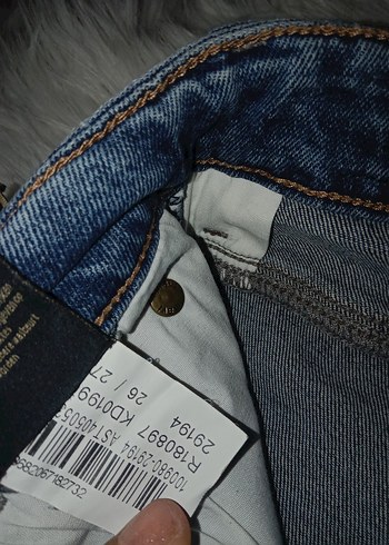 Kadın Gri Kot Pantolon, Regular Fit, Midi Boy - Görsel 4