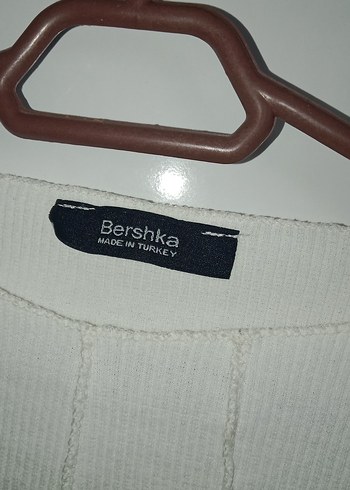 Beyaz Pilili Keten Kadın Kazak - Görsel 3