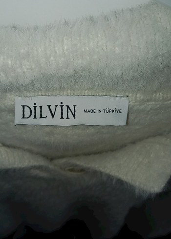 Düğmeli Beyaz Kadın Kısa Kollu Pamuklu Kazak - Görsel 3