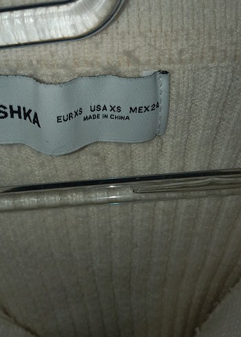 Düğmeli Beyaz Yün Kadın Kazak - Görsel 3