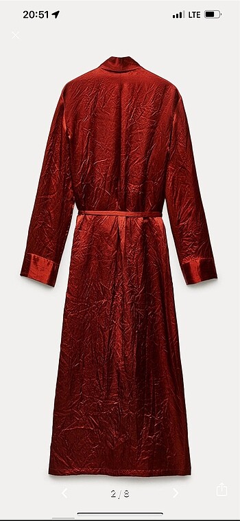 Zara Zara saten elbise