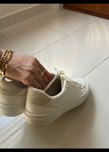 Bershka Bershka Beyaz Minimalist Kadın Spor Ayakkabı