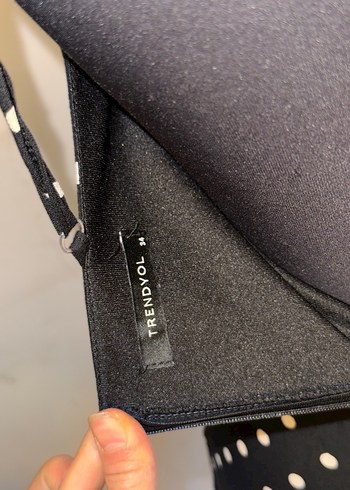 Puantiye Desenli Siyah Uzun Bohem Elbise - Görsel 4