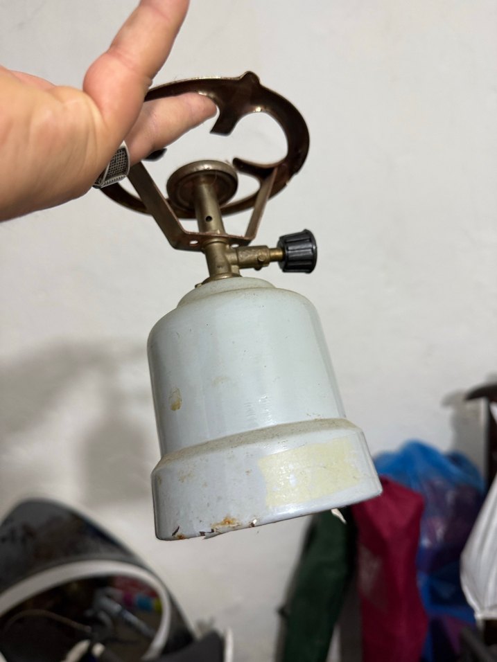 Bej ve gri taşınabilir kamp ocağı - Görsel 2