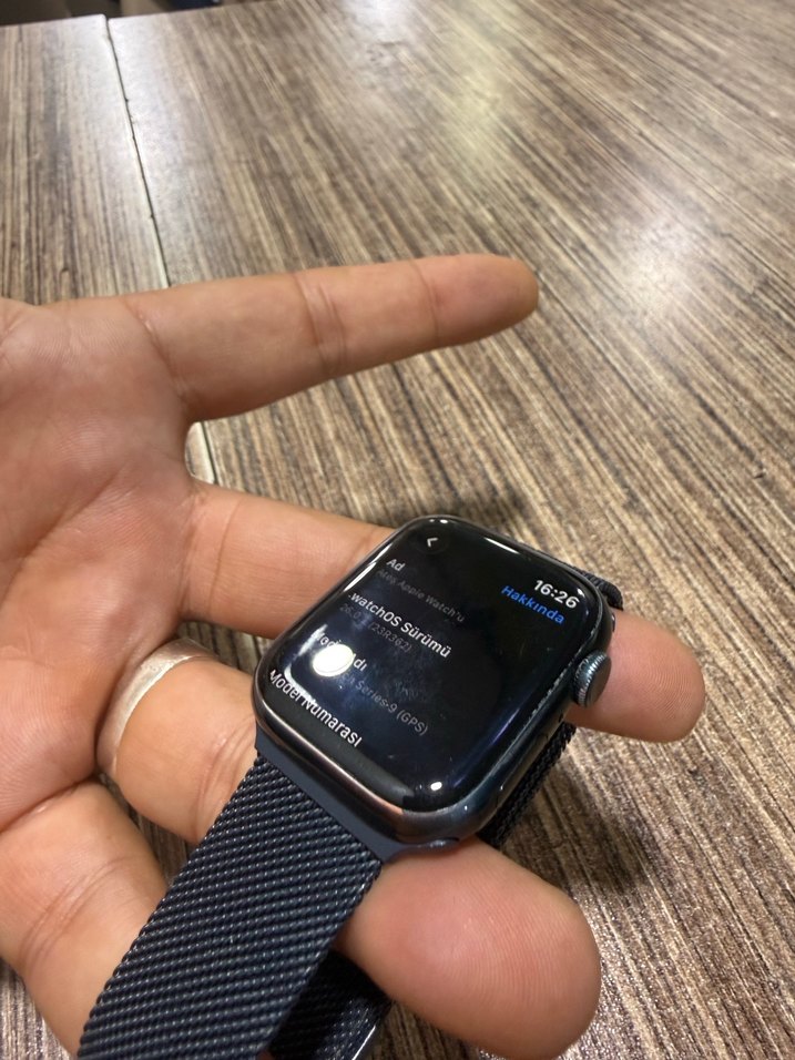 Apple Watch Series 9 GPS 45 mm gece mavisi TR cihazı - Görsel 2