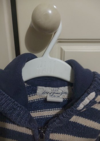 H&M Mavi Gri Çizgili Erkek Çocuk Triko Hırka