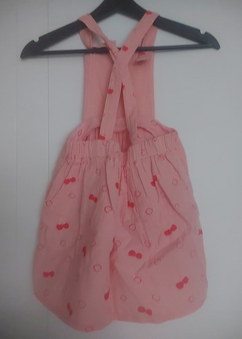 Kız Çocuk Pembe Askılı Elbise - Görsel 2