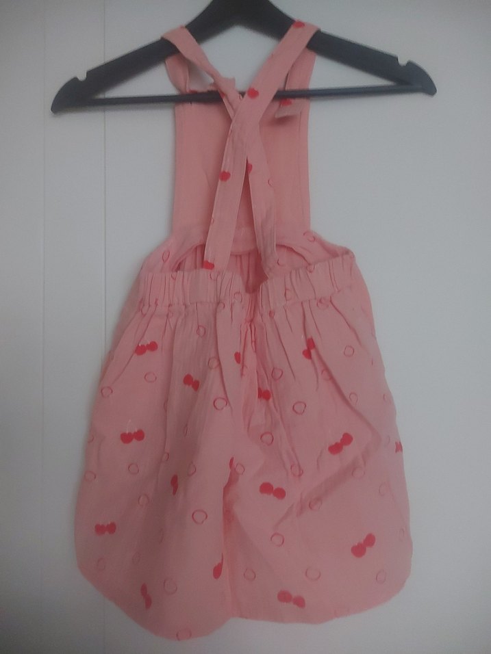 Kız Çocuk Pembe Askılı Elbise - Görsel 2
