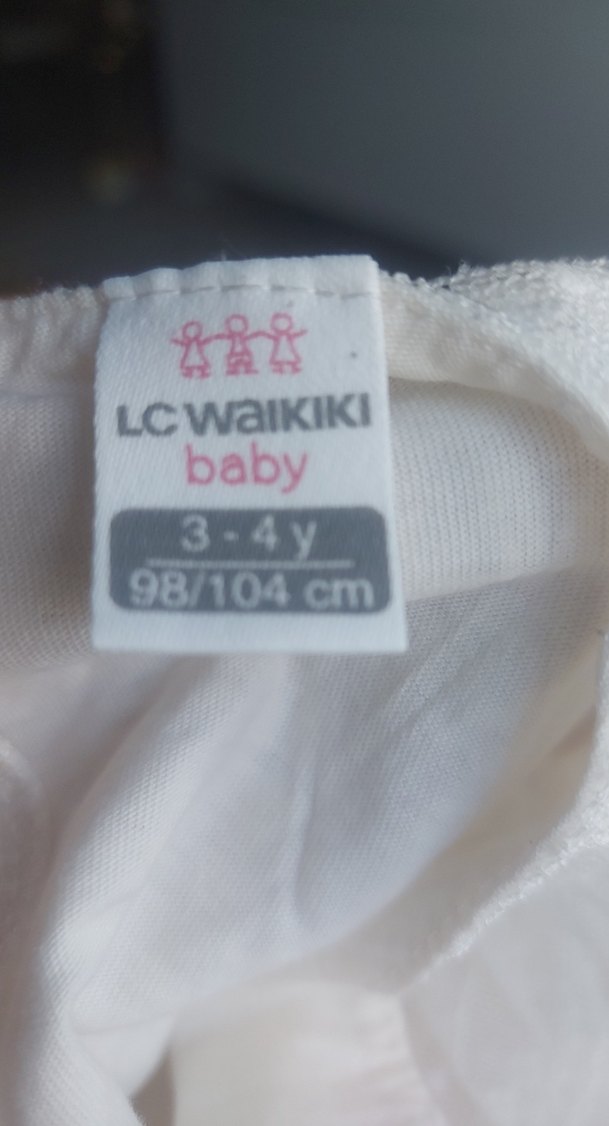 Kız Çocuk Beyaz Fırfırlı Nakışlı Elbise - Görsel 5