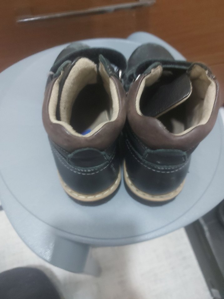 Erkek Çocuk Gri Deri Tokalı Bot - Görsel 2