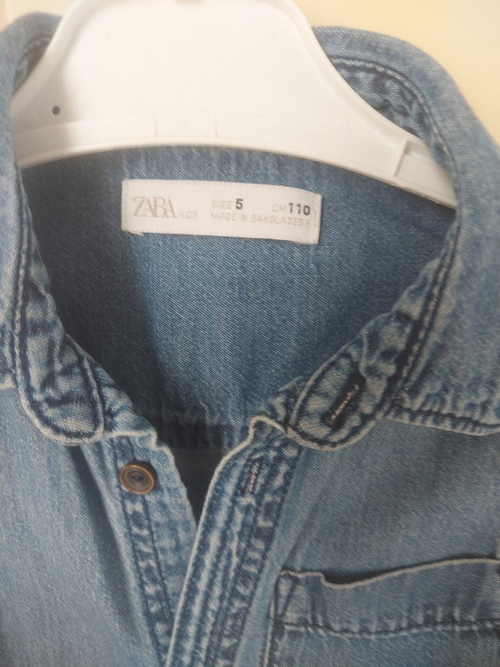 Erkek Çocuk Mavi Denim Gömlek - Görsel 3