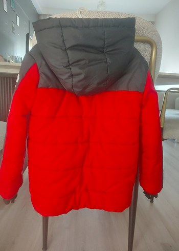 Erkek Çocuk Kırmızı siyah Fermuarlı Mont - Görsel 2