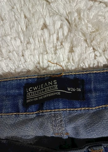 Kadın Mavi Denim Yırtık Rahat Kot Pantolon - Görsel 3