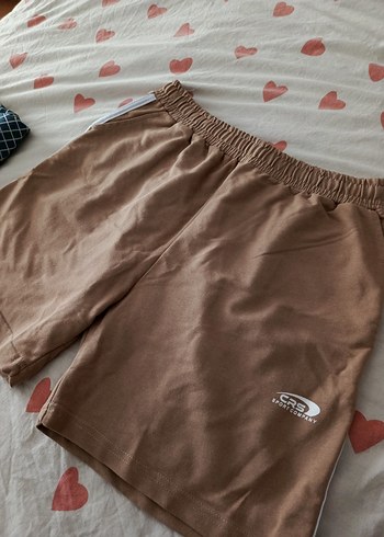 Pastel Kahverengi Rahat Şort - Görsel 2